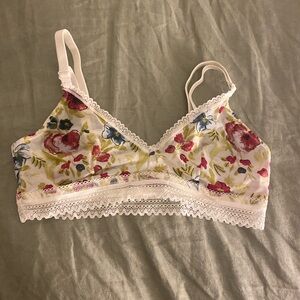 Auden Floral mesh bralette size medium